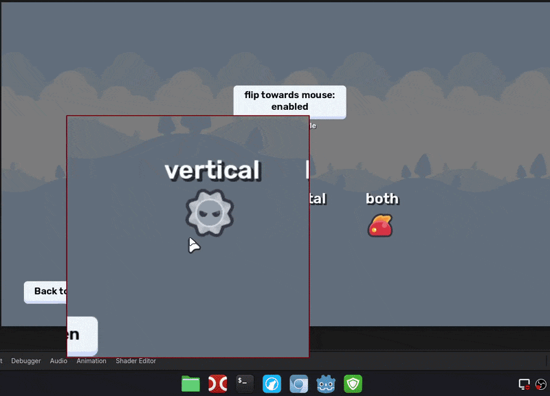 FlipSprite2D Component in action.